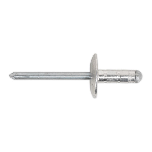 Sealey Aluminium Multi-Grip Rivet Large Flange 4.8 x 27mm Pk of 100 RM4827L