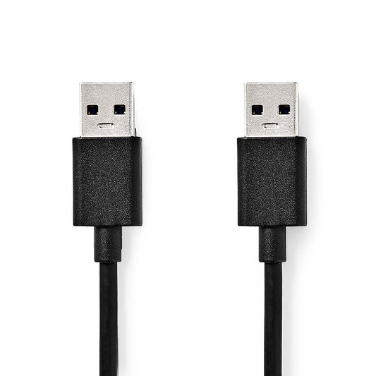 USB Cable USB 3.2 Gen 1 USB-A Male USB-A Male 5 Gbps Nickel Plated 1m Round PVC