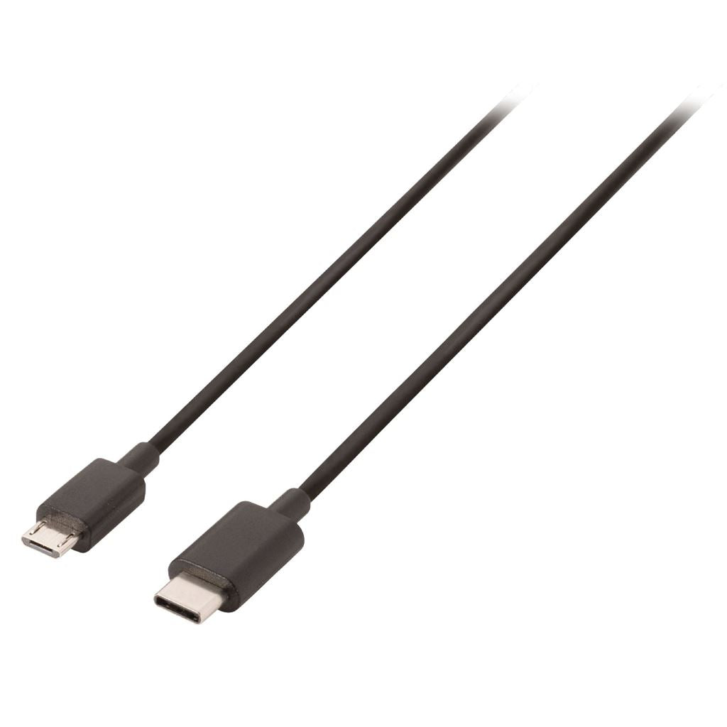 Valueline USB 2.0 Cable USB-C Male to USB Micro B 1m Black VLCB60750B10