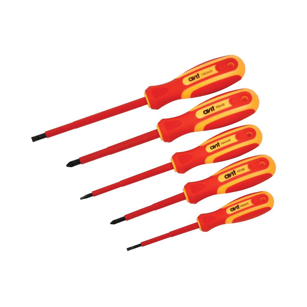 Avit Insulated Screwdrivers - 5 Pc AV05050