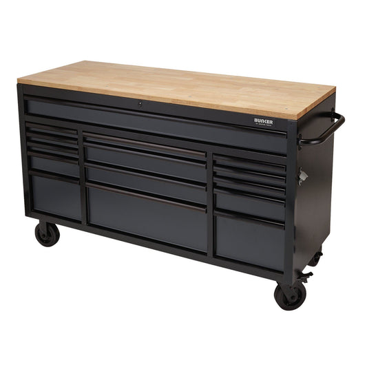 Draper 61" 15 Drawer Trolley Grey B100-61G - 08238
