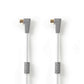 Bandridge Satellite Cable F-Quick Male Angled to F-Quick Male Angled 1m White - BVL9401