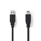 Nedis USB 2.0 Cable A Male to Mini 5-pin Male 5m Black CCGP60300BK50