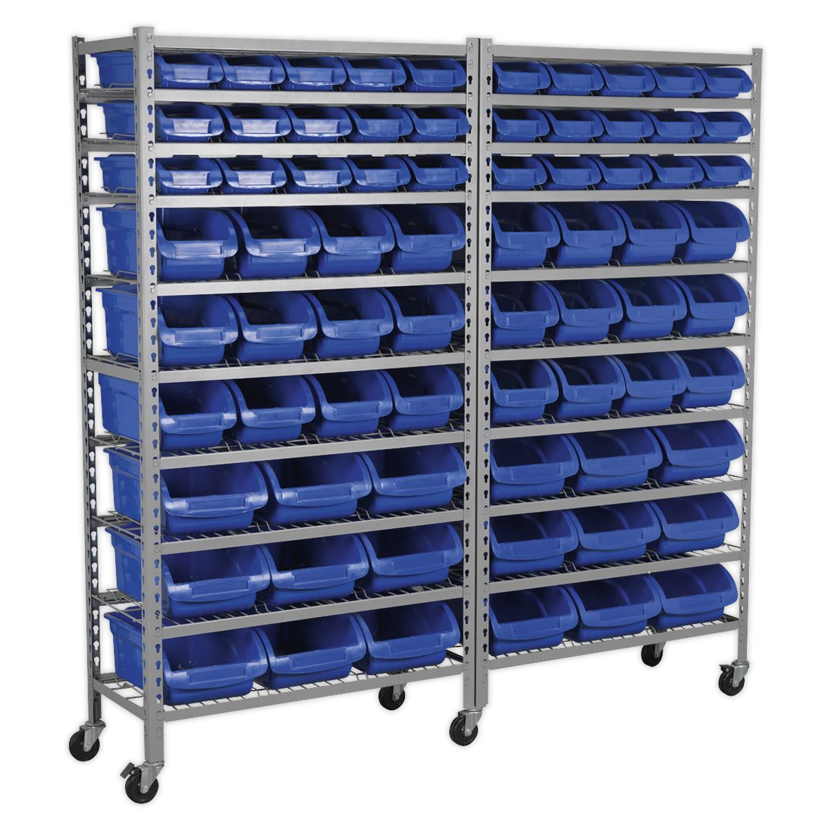 Sealey Mobile Bin Storage System 72 Bins TPS72