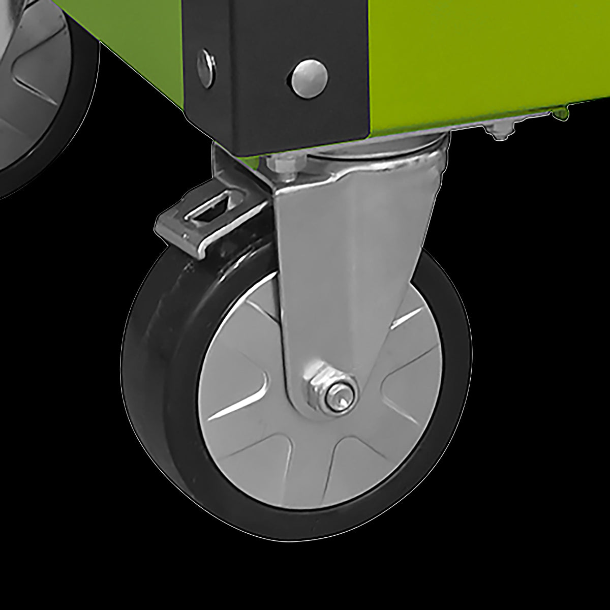 Sealey Superline Pro Heavy-Duty Mobile Tool & Parts Trolley with 5 Drawers and Lockable Top- Hi-Vis Green AP890MHV