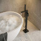 Baridi Freestanding Bath Mixer Tap with Shower - Matt Black DH401