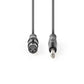 Nedis Unbalanced XLR Audio Cable XLR 3-pin Female to 6.35mm Male 5m Grey - COTH15120GY50