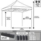 Dellonda Premium 3 x 3m Pop-Up Gazebo, PVC Coated, Water Resistant Fabric, Supplied with Carry Bag, Rope, Stakes & Weight Bags - Beige Canopy DG130