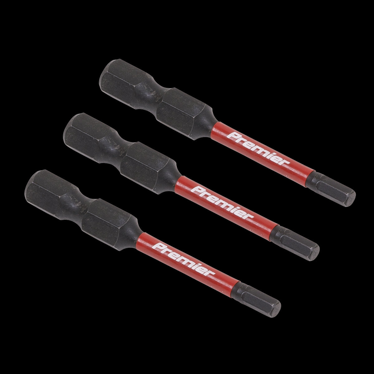 Sealey Premier Hex 3mm Impact Power Tool Bits 50mm - 3pc AK8236