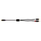 Konig Subwoofer adapter cable 2x RCA male to RCA female 0.20m grey - CABW24020AT02
