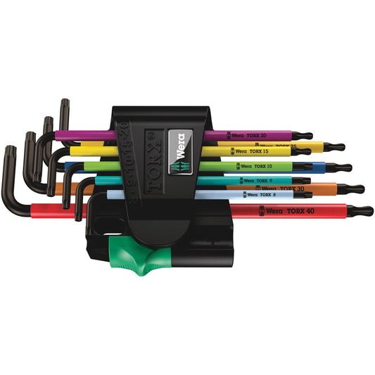Wera 967 Spkl/9 Torx� Bo Multicolour Winkelschl�sselsatz, Blacklaser 024335