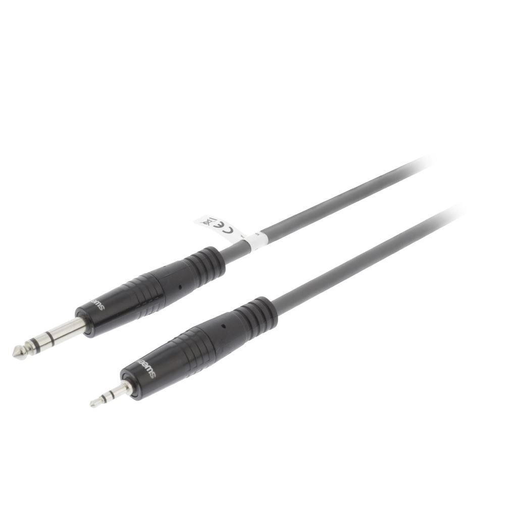 Sweex Stereo Audio Cable 6.35mm Male to 3.5mm Male 3m Dark Grey SWOP23205E30 - COTH23205GY30