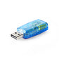 Nedis Sound Card 3D sound 5.1 USB 2.0 Double 3.5mm Connector USCR10051BU
