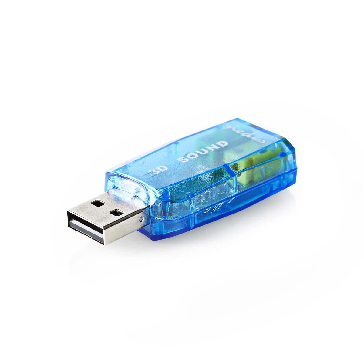 Nedis Sound Card 3D sound 5.1 USB 2.0 Double 3.5mm Connector USCR10051BU