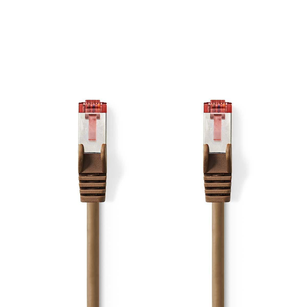 Nedis Cat 6 S/FTP Network Cable RJ45 Male to RJ45 Male 2m Brown CCGP85221BN20