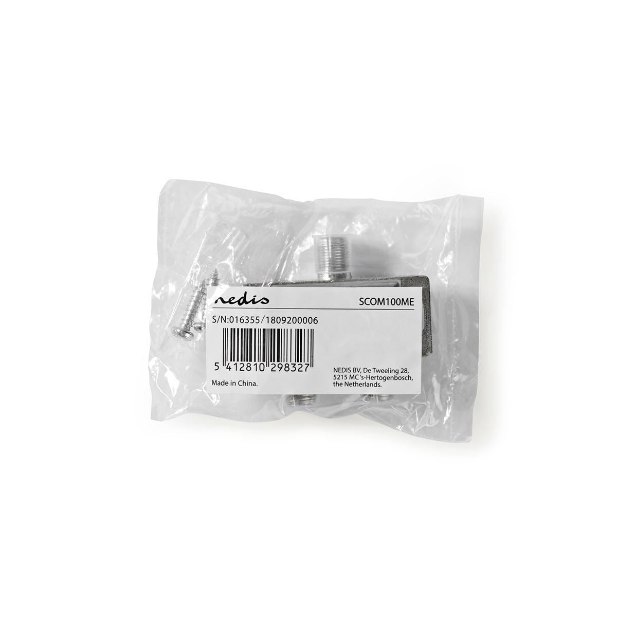 Satellite Combiner 2 to 1 F-Connector VHF/UHF 5 to 860 Satellite 950 to 2400MHz - SCOM100ME