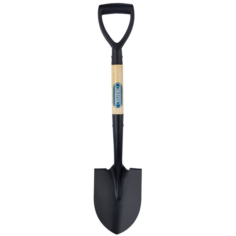 Draper Heavy Duty 700mm Mini Digging Shovel Spade Round Point Steel Blade - 15072