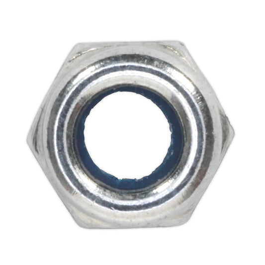 Sealey Nylon Locknut M4 Zinc Pack of 100 NLN4