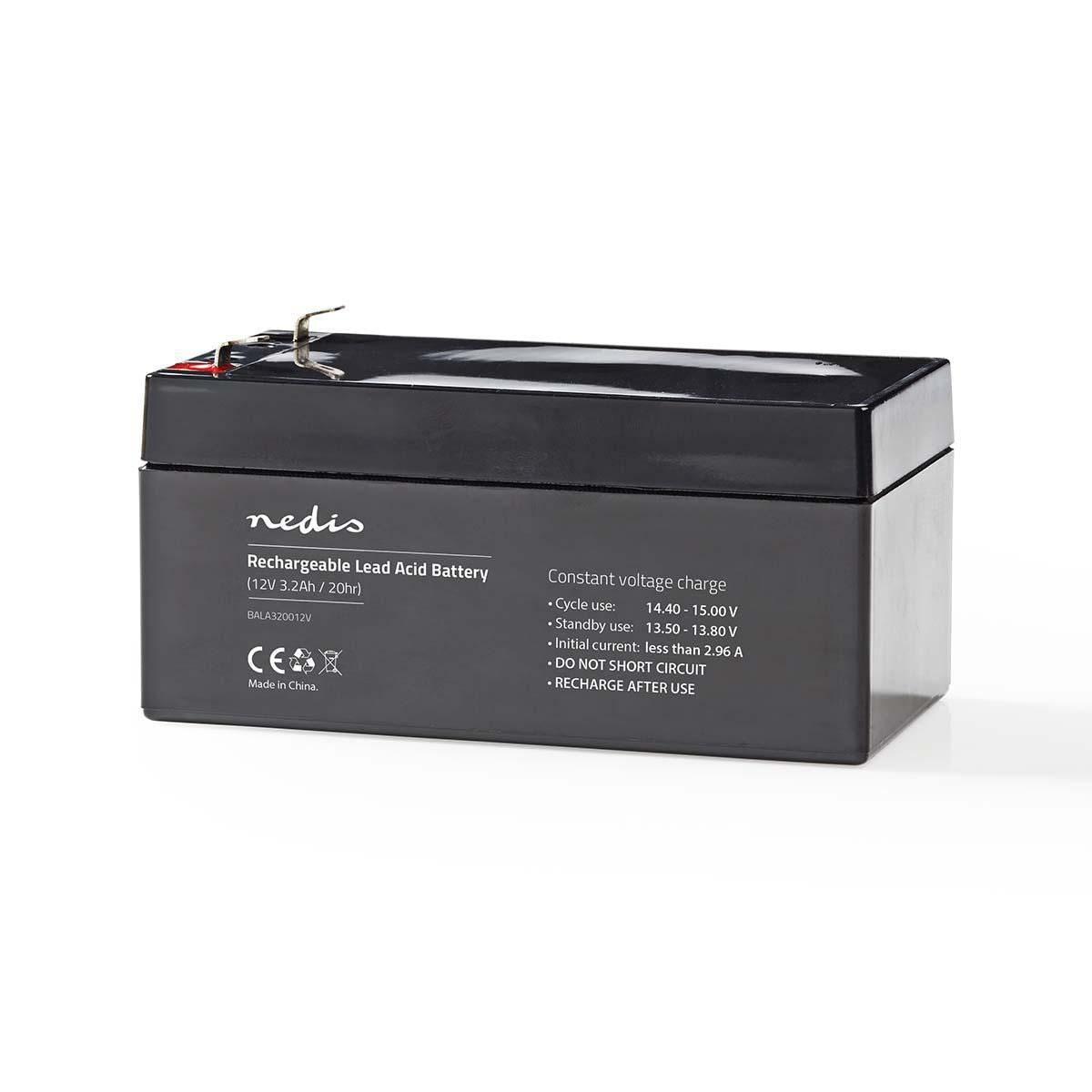 Nedis Rechargeable Lead-Acid Battery 12V 3200mAh 134 x 67 x 61mm BALA320012V