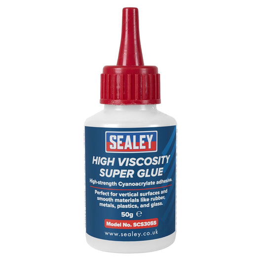 25x Sealey High Viscosity Super Glue, Cyanoacrylate Adhesive, Fast-Bonding, 50g