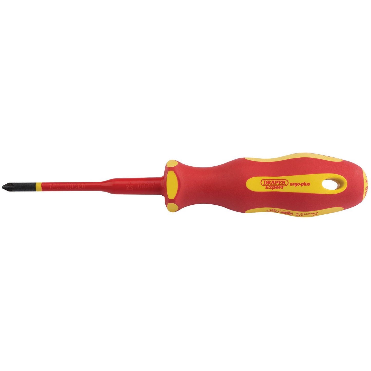 Draper No:1 X 80mm Ergo Plus Slimline Pz Type Vde Screwdriver - 02165