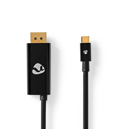 USB Adapter USB3.2 Gen 1 USB-C Male DisplayPort Male/USB-C Female 2m Nickel