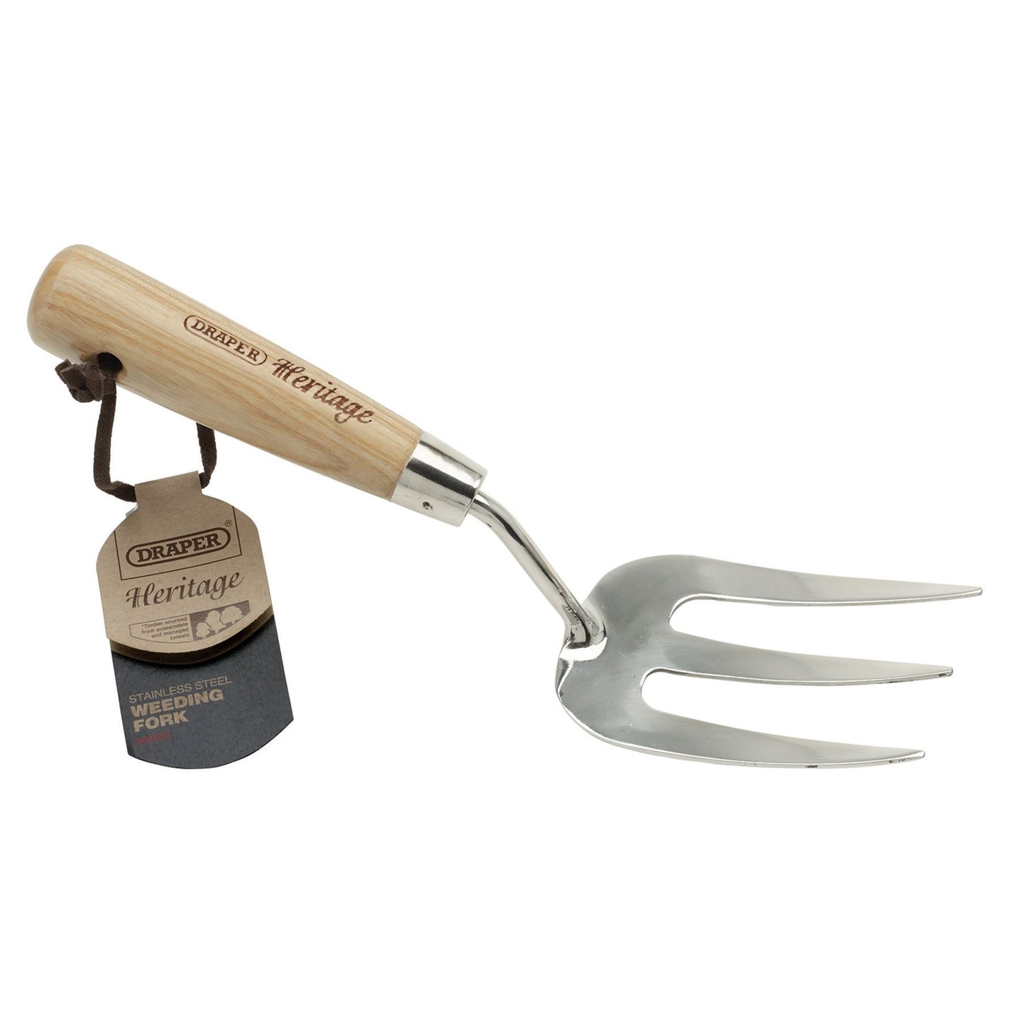 Draper Draper Heritage Stainless Steel Hand Weeding Fork with Ash Handle - 99025