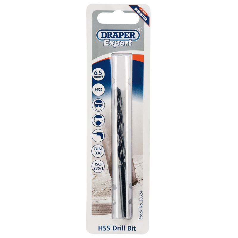 Draper H29mpb Expert Hss Drill, Blue, 6.5mm - 65mm Drill 38624 Bit