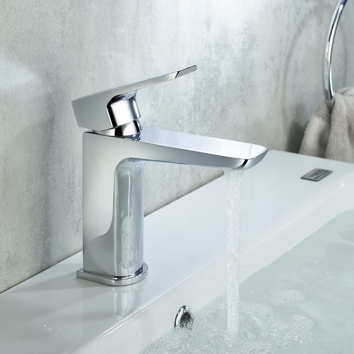 Baridi Basin Mixer Tap with Clicker Waste - Chrome DH392