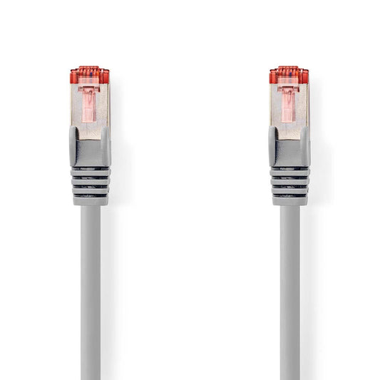 Nedis CAT6 Cable RJ45 Male to Male S/FTP 3m Round LSZH Grey