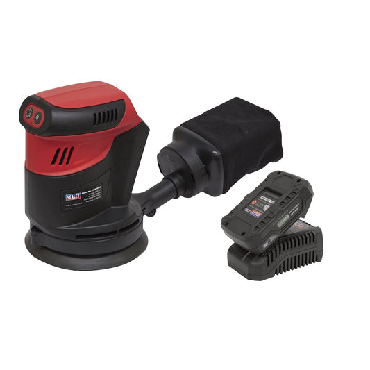 Sealey Cordless Orbital Palm Sander Kit 125mm 20V 2Ah CP20VOSKIT1
