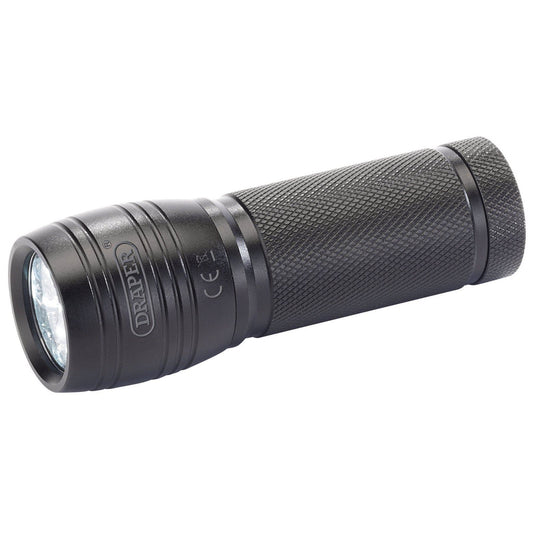 Draper LED Aluminium Hand Torch (3 x AAA Batteries Required) - 81110