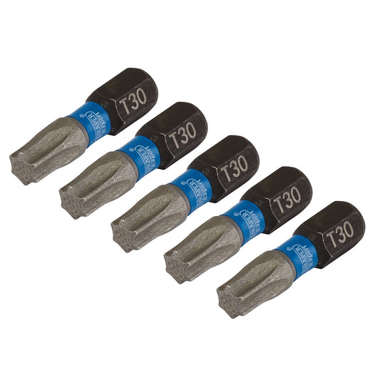 Draper T30 x 25mm Impact S/D Bit 5Pk IMBH/TX25/5