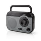 Nedis FM Radio Portable Design AM/FM Battery Powered/Mains Powered Analogue 1.8W - RDFM1340GY
