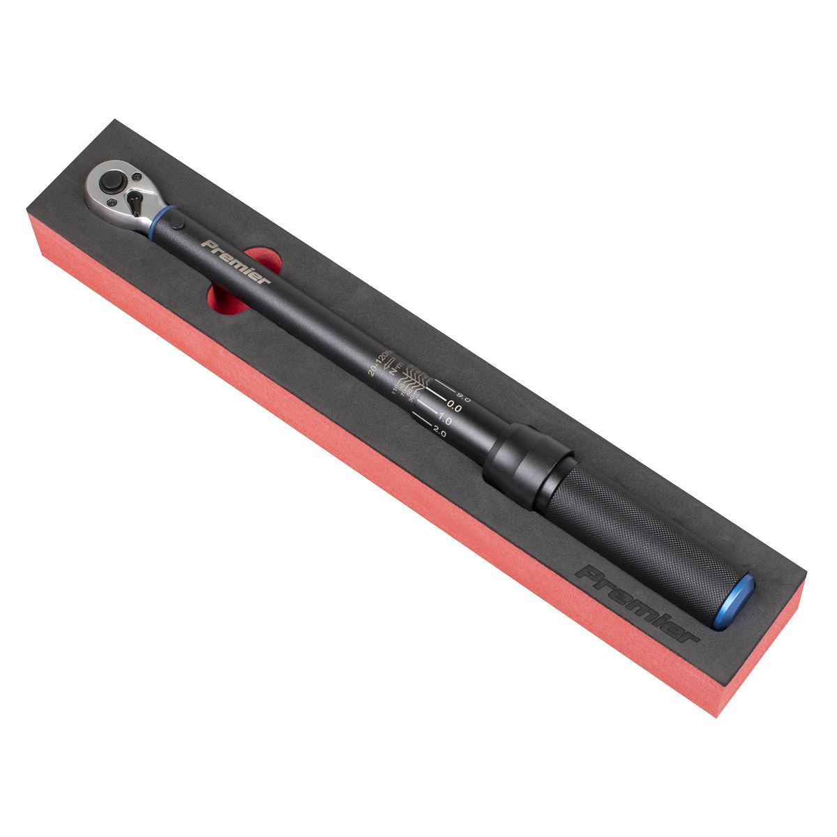 Sealey Premier Torque Wrench Micrometer Style 3/8"Sq Drive Calibrated 20-120Nm