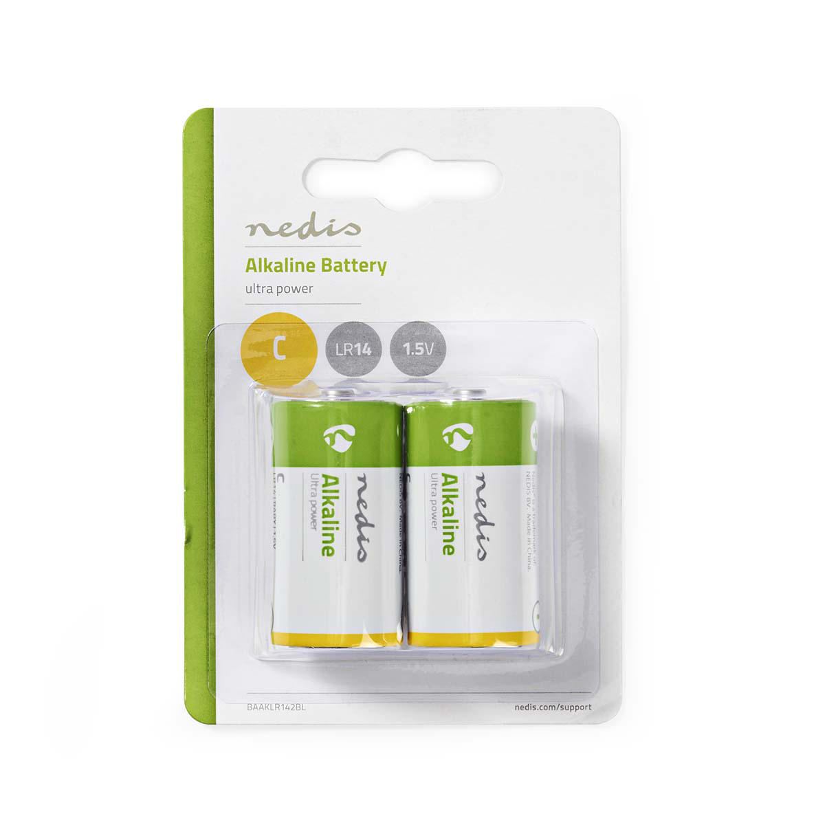 Nedis Alkaline Battery C 1.5V 2 pieces Blister BAAKLR142BL