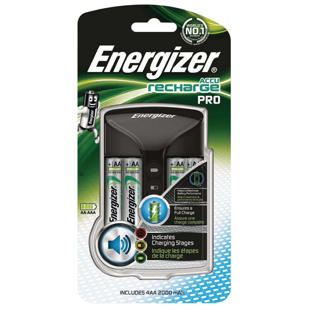 Energizer NiMH Battery Charger AA/AAA 4x AA/HR6 2000mAh EN-639837