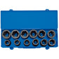 Draper 3/4" Sq. Dr. Combined mm/AF Impact Socket Set in Metal Case (12 Piece) - 83280