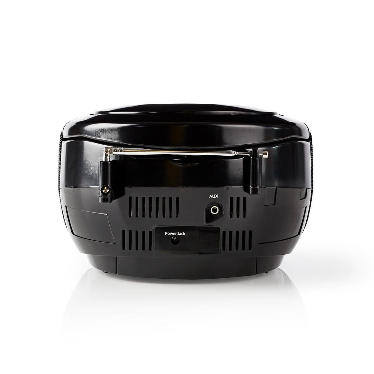 Nedis Boombox 9W Bluetooth® CD Player/FM Radio/USB/Aux Black