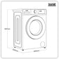 Baridi 8kg Washing Machine, Front Loading, 1400rpm Energy Rating A � White DH262