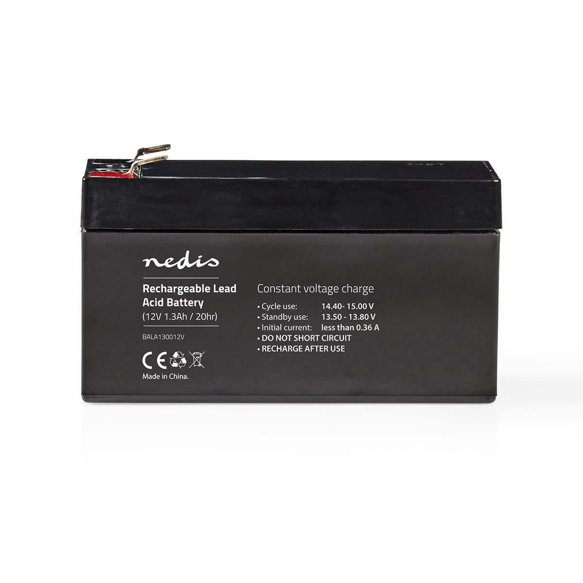 Nedis Rechargeable Lead-Acid Battery 12V 1300mAh 97 x 43 x 52mm BALA130012V