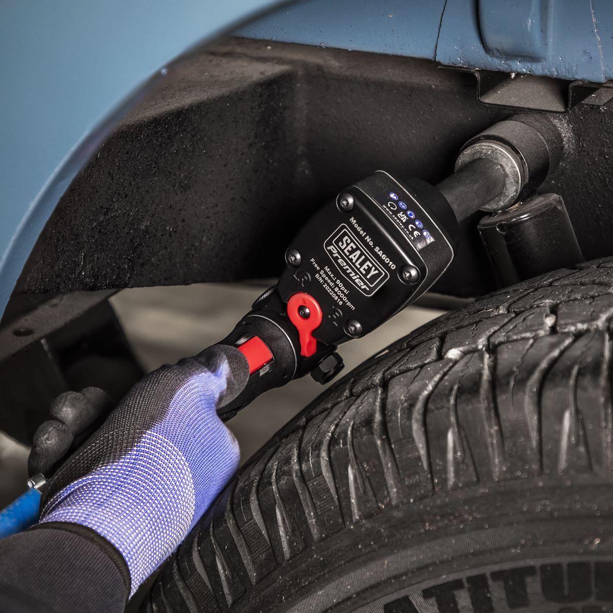 Sealey Air Impact Wrench 1/2"Sq Drive Super Stubby - Twin Hammer SA6010