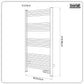 Baridi Electric Heated Towel Rail 1085 x 535mm with LED Display � Silver DH372