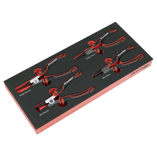 Sealey Premier Circlip Pliers Set with Tool Tray 4pc TBT57