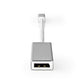 Silver Nedis 1.2 Mini DisplayPort Male to HDMI Female 21.6 Gbps 0.2m 20cm 4K - CCTB37450AL02