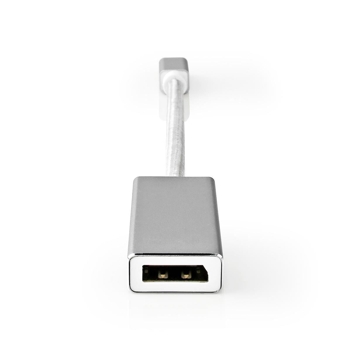 Silver Nedis 1.2 Mini DisplayPort Male to HDMI Female 21.6 Gbps 0.2m 20cm 4K - CCTB37450AL02