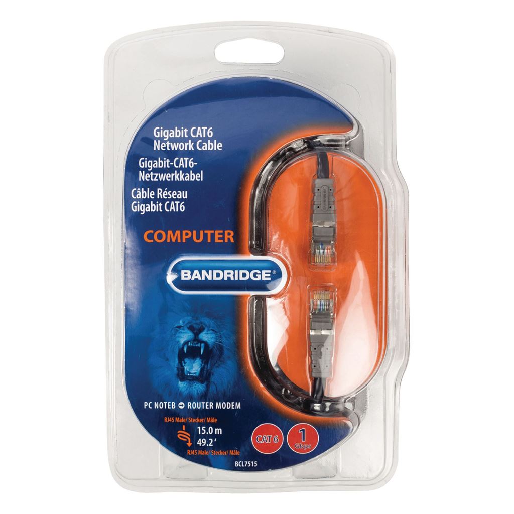 Bandridge Multimedia CAT6 Network Cable 15m