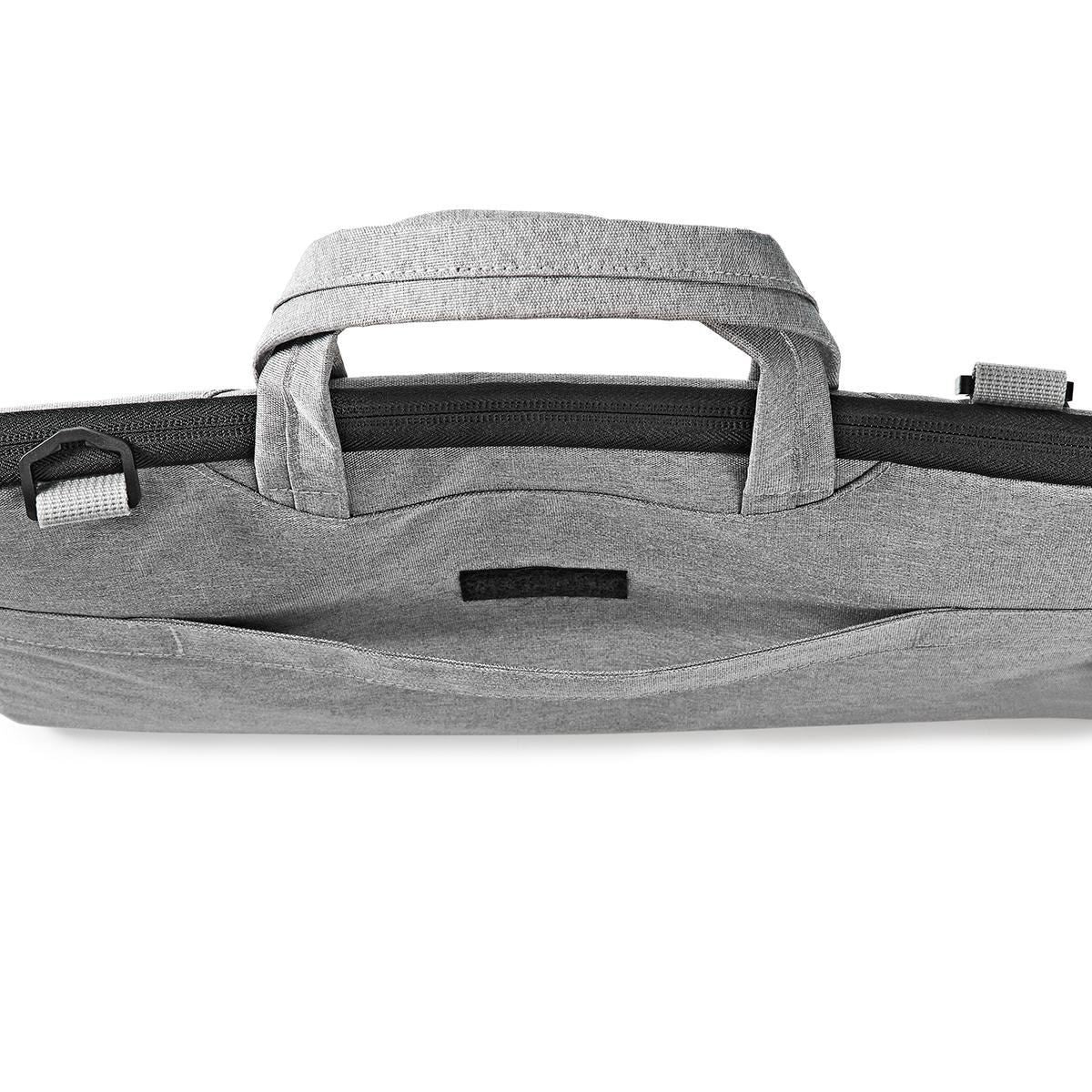 Nedis Notebook Bag Shoulder Strap 8 Storage Pockets 15" to 16" Grey - NBBG15150GY
