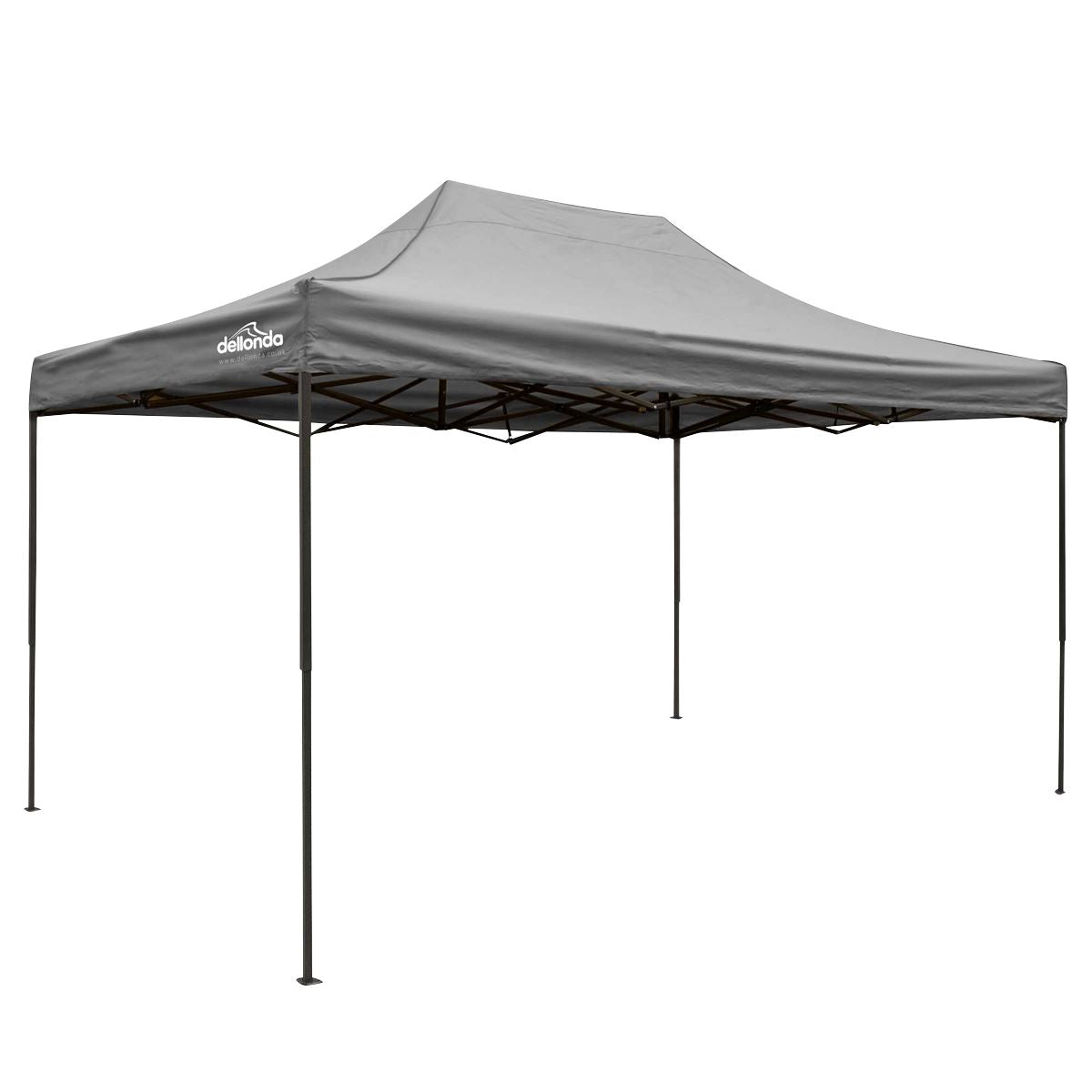 Dellonda Premium 3x4.5m Pop-Up Gazebo, Water Resistant, w/Carry Bag  Grey Canopy