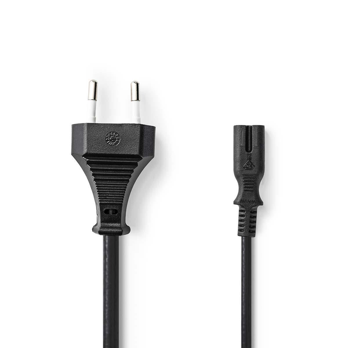 Nedis Power Cable Euro Plug to IEC-320-C7 2m Black PCGP11040BK20